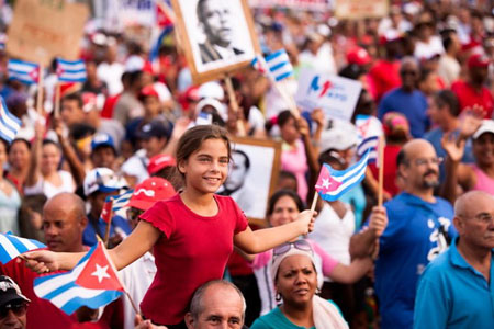 Tuần hành kỷ niệm Ngày Quốc tế Lao động tại thủ đô La Habana, Cuba ngày 1/5.